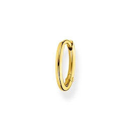Thomas Sabo Rebel at Heart Yellow Gold Plated 15mm Single Hoop Earring