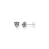 Thumbnail Image 1 of Thomas Sabo Rebel at Heart Sterling Silver & Pavé Black Zirconia Cat Stud Earrings