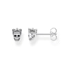 Thumbnail Image 1 of Thomas Sabo Rebel at Heart Sterling Silver & Black Zirconia Crown Skull Stud Earrings