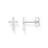Thumbnail Image 1 of Thomas Sabo Rebel at Heart Sterling Silver &  Cubic Zirconia Cross Stud Earrings