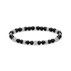 Thumbnail Image 1 of Thomas Sabo Rebel at Heart Sterling Silver & Black Obsidian Beaded Bracelet