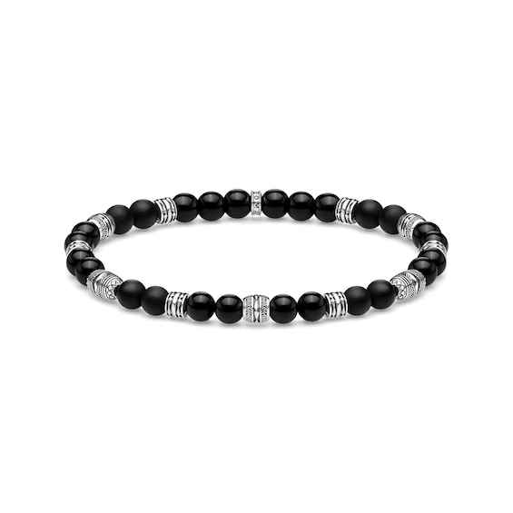 Thomas Sabo Rebel at Heart Sterling Silver and Black Obsidia