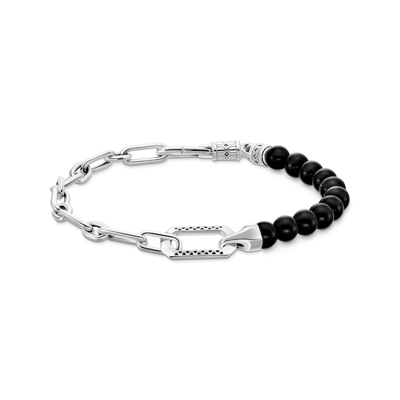 Thomas Sabo Rebel at Heart Sterling Silver and Onyx Anchor L