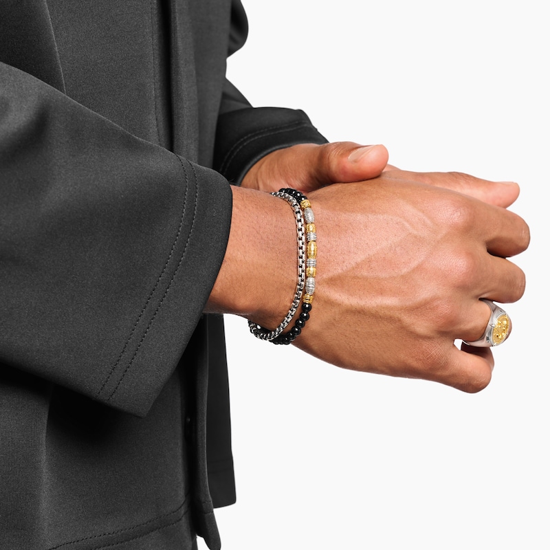 Main Image 2 of Thomas Sabo Rebel at Heart Blackened Sterling Silver Venezia Chain Bracelet