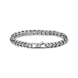 Thomas Sabo Rebel at Heart Blackened Sterling Silver Curb Chain Bracelet