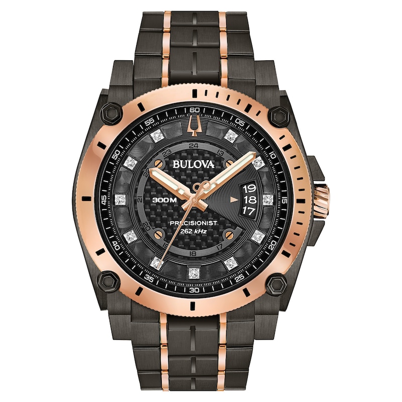 Bulova Precisionist Men's Two-Tone IP Bracelet Watch