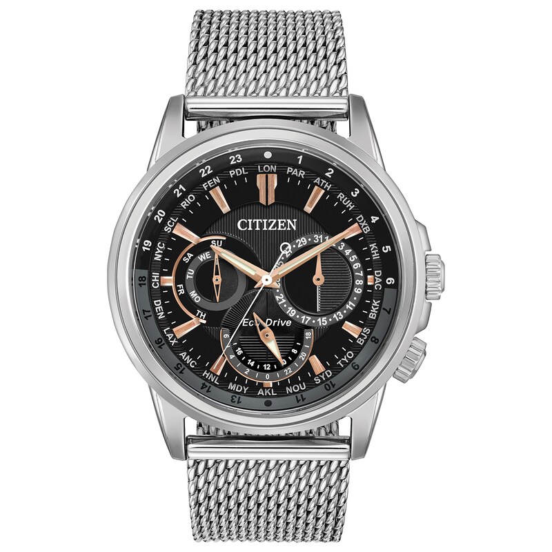 Citizen Calendrier Men's Stainless Steel Mesh Bracelet Watch