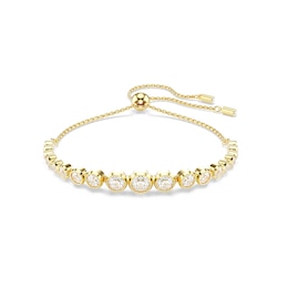 Swarovski Imber Gold Tone & Crystal Graduated Tennis Bolo Bracelet