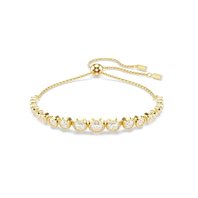 Main Image 1 of Swarovski Imber Gold Tone & Crystal Graduated Tennis Bolo Bracelet