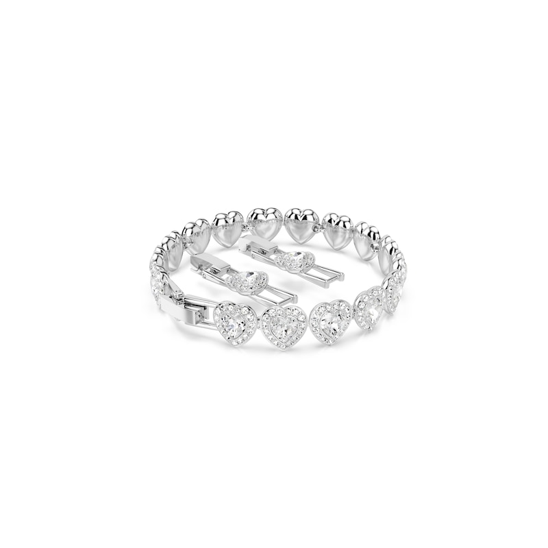 Main Image 5 of Swarovski x Ariana Grande Silver Tone Heart Shaped Bracelet