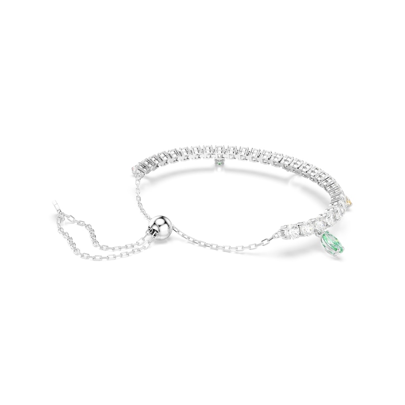 Main Image 5 of Swarovski x Ariana Grande Silver Tone & Mixed Colour Crystal Adjustable Tennis Bracelet