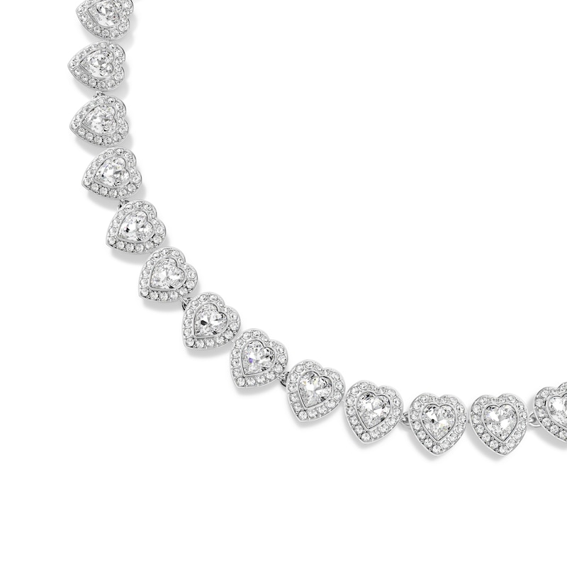 Main Image 4 of Swarovski x Ariana Grande Silver Tone Heart Shaped Necklace
