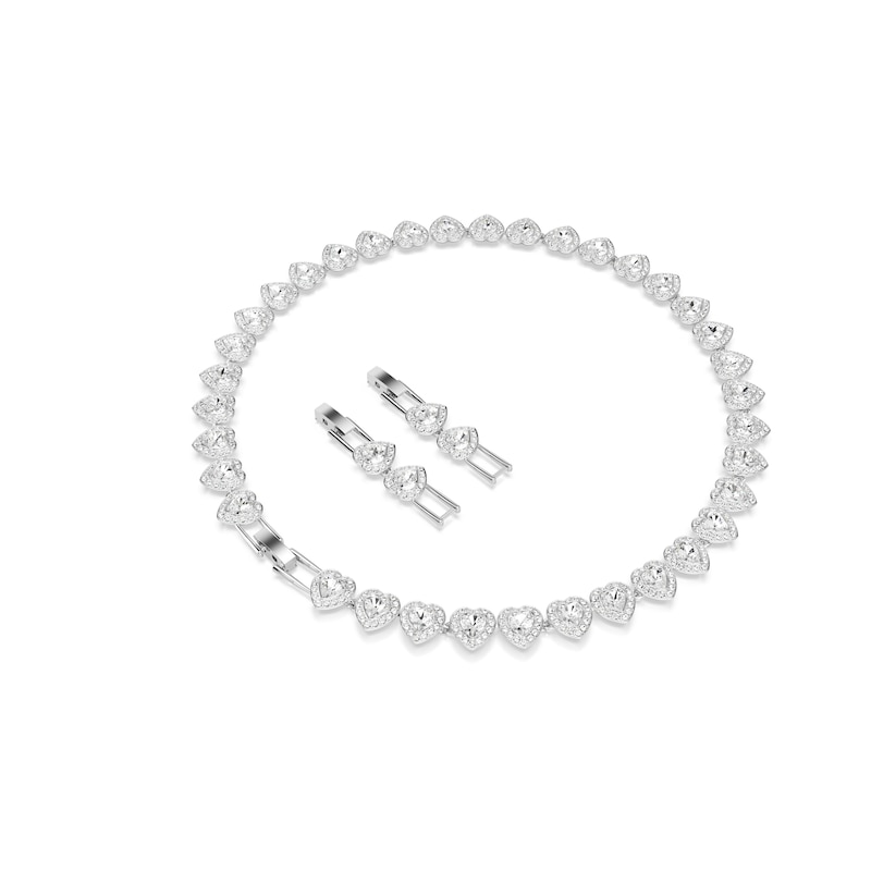 Main Image 5 of Swarovski x Ariana Grande Silver Tone Heart Shaped Necklace