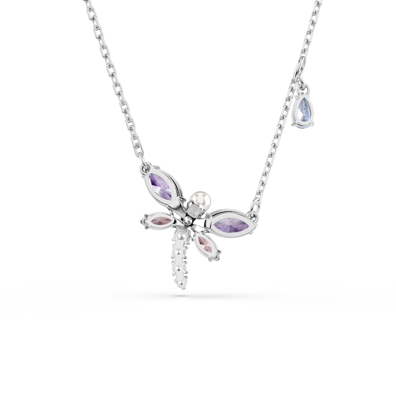 Main Image 5 of Swarovski x Ariana Grande Silver Tone & Mixed Colour Crystal Dragonfly Pendant