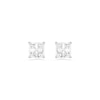 Thumbnail Image 1 of Swarovski Stilla Attract Silver Tone 6mm Zirconia Square Stud Earrings