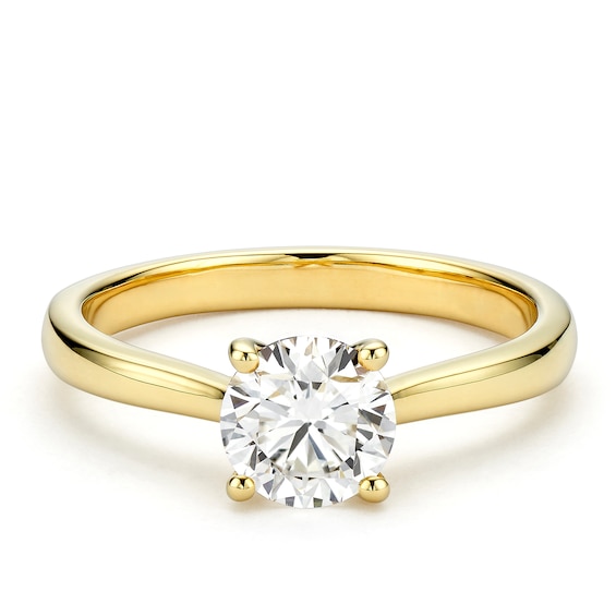 Gift With Purchase 9ct Yellow Gold 1ct Lab Grown Diamond Solitaire Ring