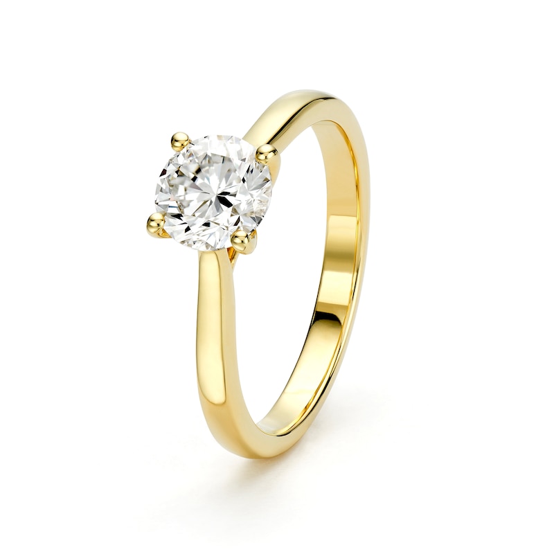 Main Image 2 of Gift With Purchase 9ct Yellow Gold 1ct Lab Grown Diamond Solitaire Ring