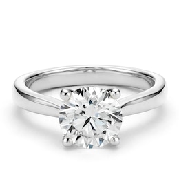 Gift With Purchase 9ct White Gold 2ct Lab Grown Diamond Solitaire Ring