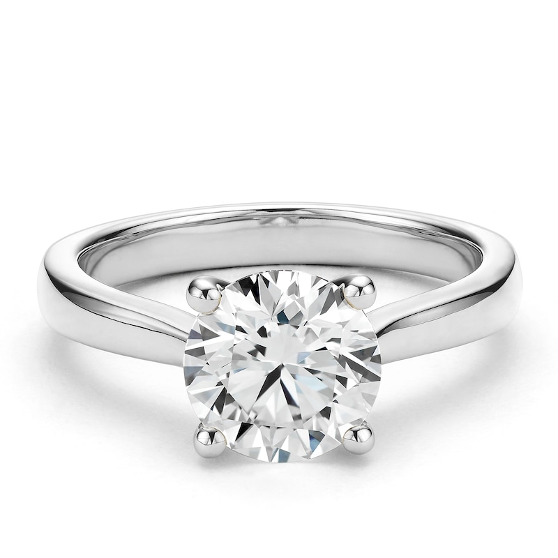 Main Image 1 of Gift With Purchase 9ct White Gold 2ct Lab Grown Diamond Solitaire Ring
