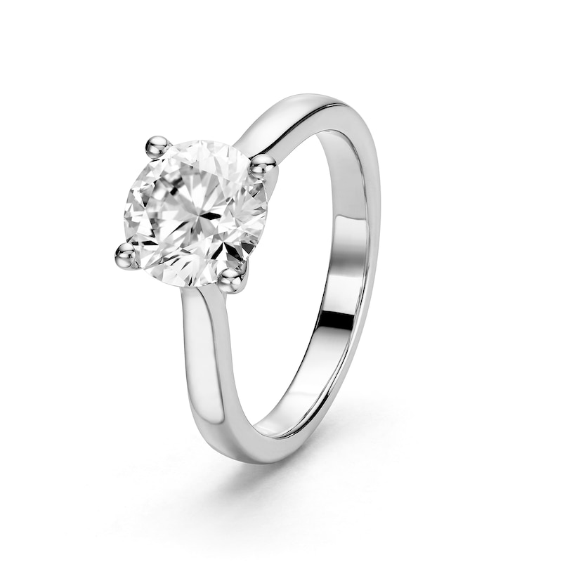 Main Image 2 of Gift With Purchase 9ct White Gold 2ct Lab Grown Diamond Solitaire Ring