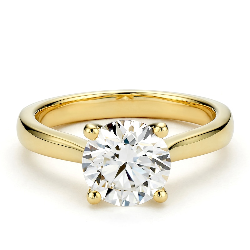 Main Image 1 of Gift With Purchase 9ct Yellow Gold 2ct Lab Grown Diamond Solitaire Ring
