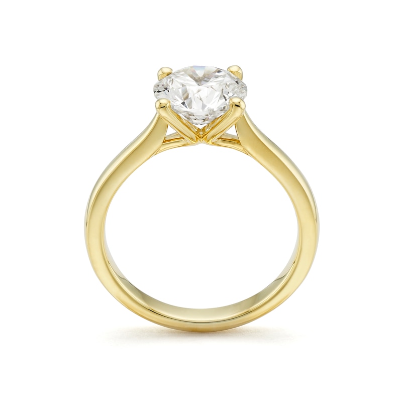 Main Image 3 of Gift With Purchase 9ct Yellow Gold 2ct Lab Grown Diamond Solitaire Ring