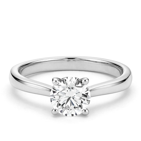 9ct White Gold 1ct Lab Grown Diamond Solitaire Ring