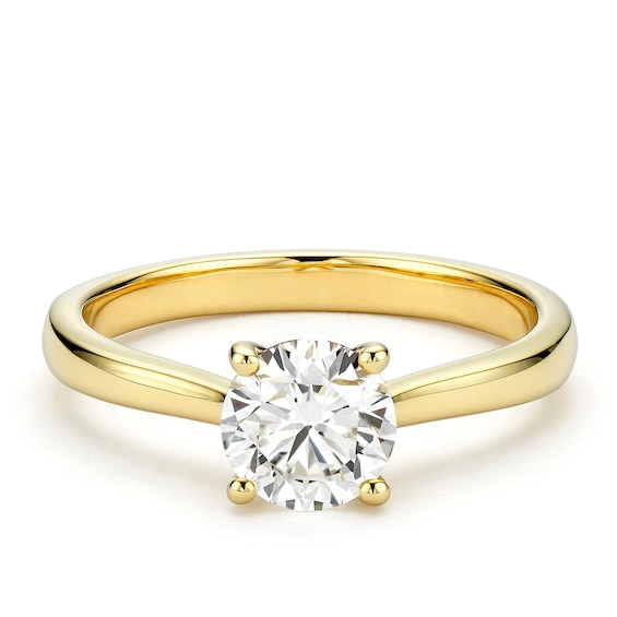 9ct Yellow Gold 1ct Lab Grown Diamond Solitaire Ring