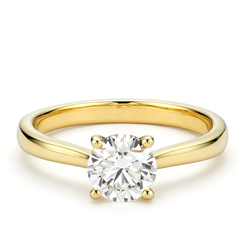 Main Image 1 of 9ct Yellow Gold 1ct Lab Grown Diamond Solitaire Ring