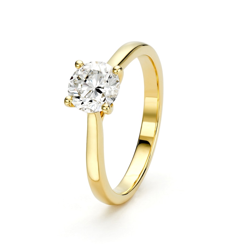 Main Image 2 of 9ct Yellow Gold 1ct Lab Grown Diamond Solitaire Ring