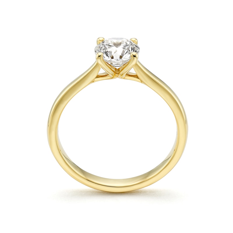 Main Image 3 of 9ct Yellow Gold 1ct Lab Grown Diamond Solitaire Ring
