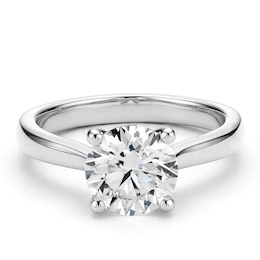 9ct White Gold 2ct Lab Grown Diamond Solitaire Ring