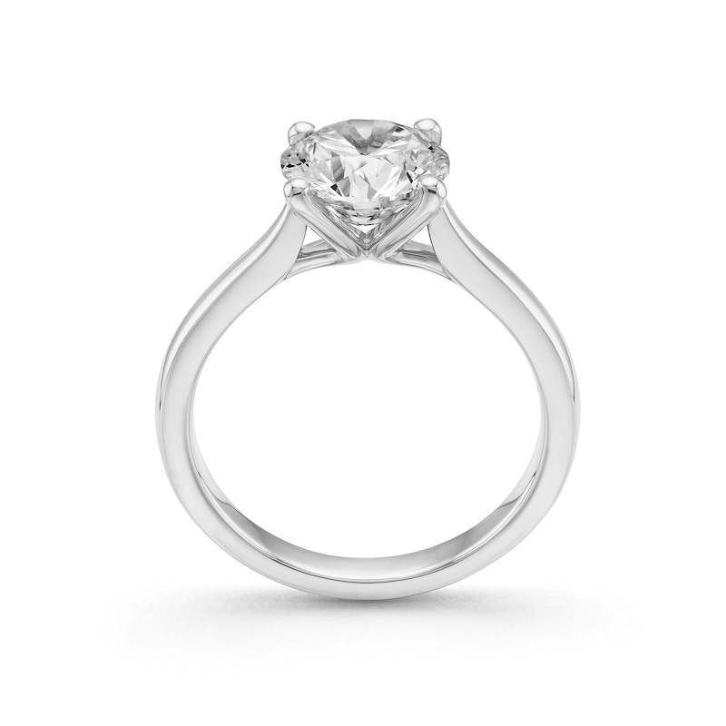 Main Image 3 of 9ct White Gold 2ct Lab Grown Diamond Solitaire Ring