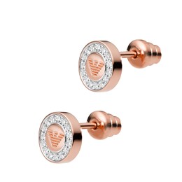 Emporio Armani Sterling Silver & Rose Gold-Tone Earrings