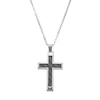 Thumbnail Image 1 of Emporio Armani Men's Steel & Carbon Fibre Cross Necklace