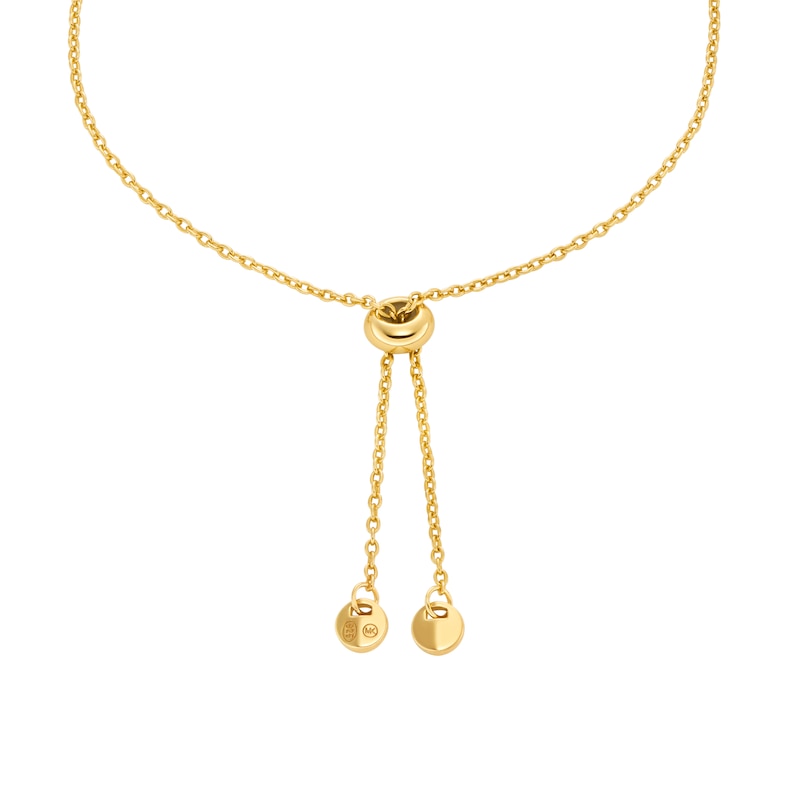 Main Image 2 of Michael Kors Women's 14ct Gold Plated Sterling Silver Asscher Cut Slider Bracelet