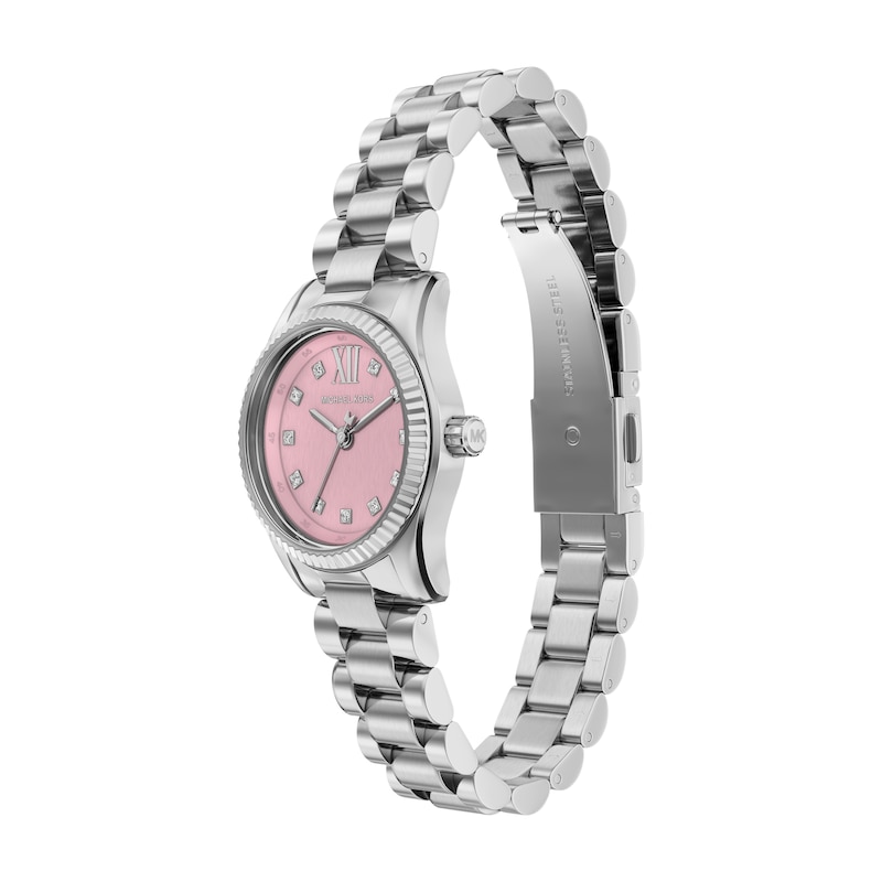Main Image 3 of Michael Kors Lexington Women's 26mm Pink Dial & Stainless Steel Bracelet Watch