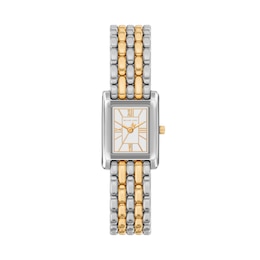 Michael Kors Essex Women's 20mm Two Tone Rectangle Bracelet Watch