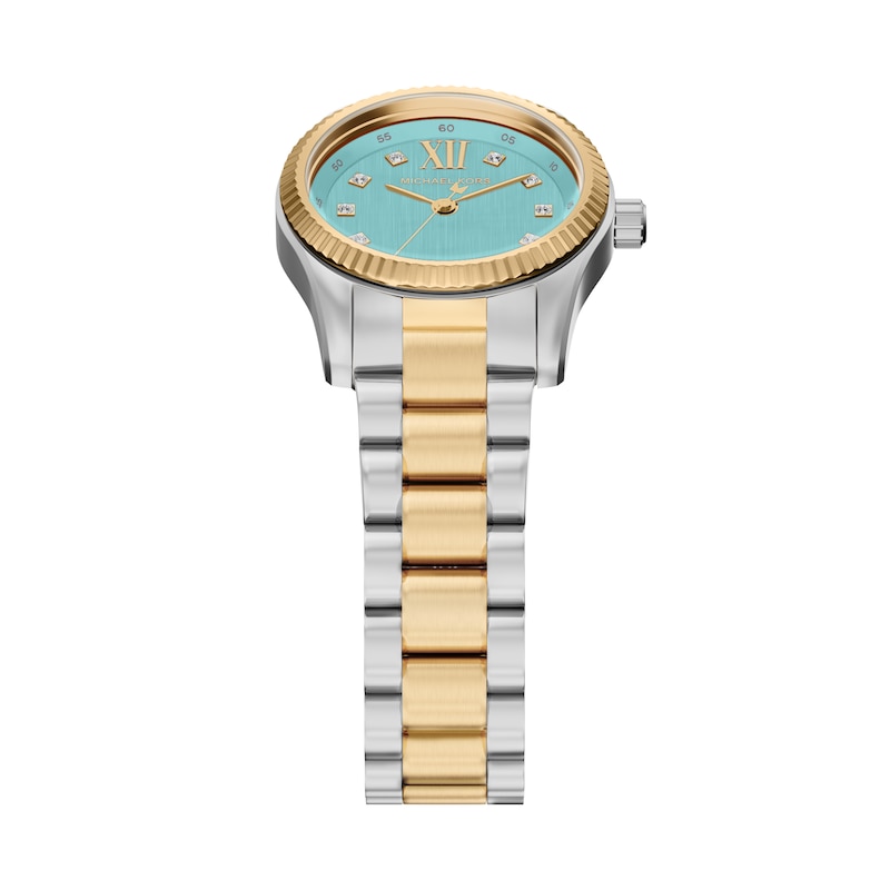 Main Image 2 of Michael Kors Lexington 26mm Turquoise Dial Two Tone Bracelet Watch