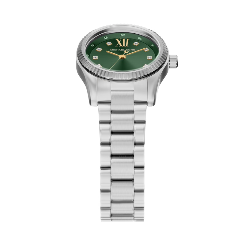 Main Image 2 of Michael Kors Lexington Women's 26mm Green Dial & Stainless Steel Watch