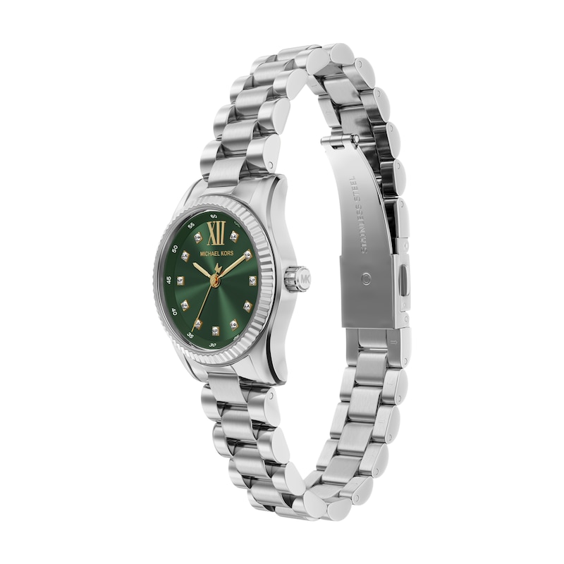 Main Image 3 of Michael Kors Lexington Women's 26mm Green Dial & Stainless Steel Watch