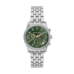 Michael Kors Bryant Women's Chronograph 35mm Green Dial & Stainless Steel Watch
