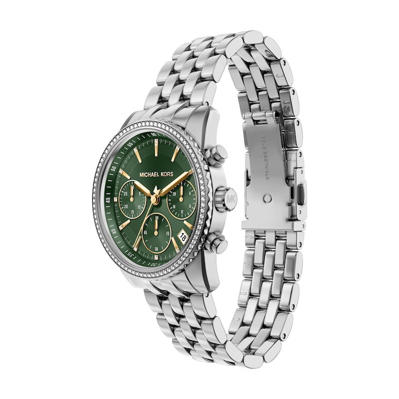 Main Image 2 of Michael Kors Bryant Women's Chronograph 35mm Green Dial & Stainless Steel Watch