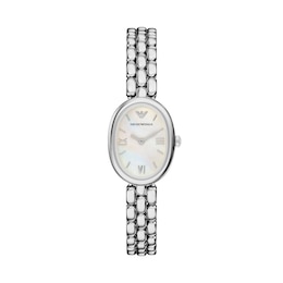 Emporio Armani Women's Sinfonia Mother Of Pearl Dial & Stainless Steel Watch