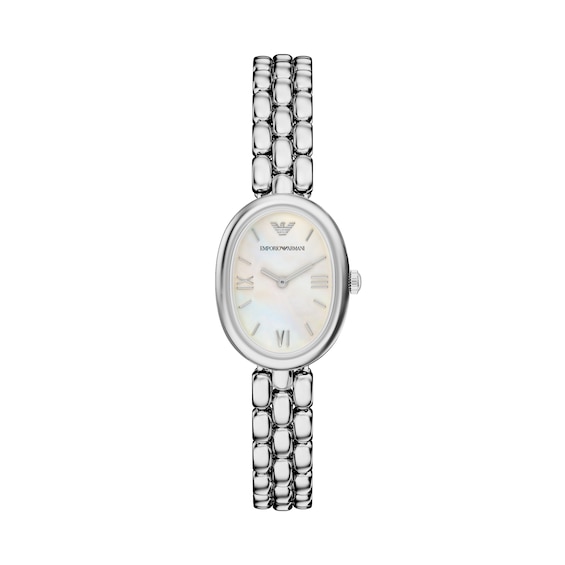 Women's Emporio Armani Sinfonia Mother Of Pearl Dial & Stainless Steel Watch