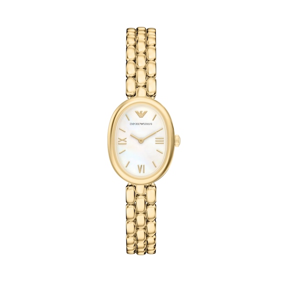 Women's Emporio Armani Sinfonia Mother Of Pearl Dial & Gold Tone Watch