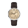 Thumbnail Image 1 of Emporio Armani Men's 43mm Silver Dial & Brown Leather Strap Watch