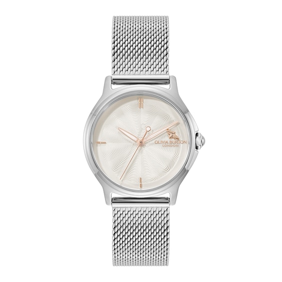 Women's Olivia Burton Classic Bee 30Mm Stainless Steel Mesh Bracelet Watch