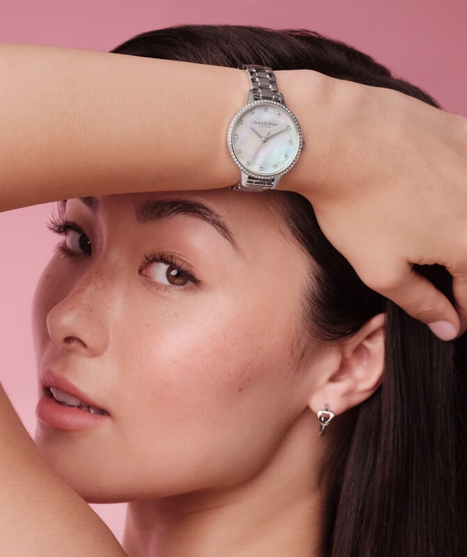 Main Image 6 of Olivia Burton Classic Captivate 34mm Mother Of Pearl & Stainless Steel Watch