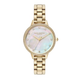 Olivia Burton Classic Captivate 34mm Mother Of Pearl & Gold Tone Watch